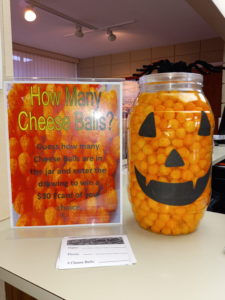 Cheese ball in Jack-O-Lantern