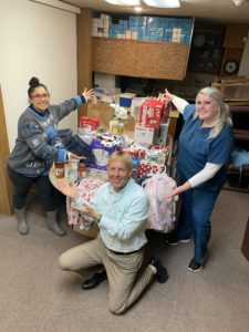 Donation on table